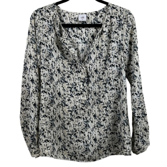 CAbi Shatter Popover Long Sleeve Blouse - Picture 1 of 6